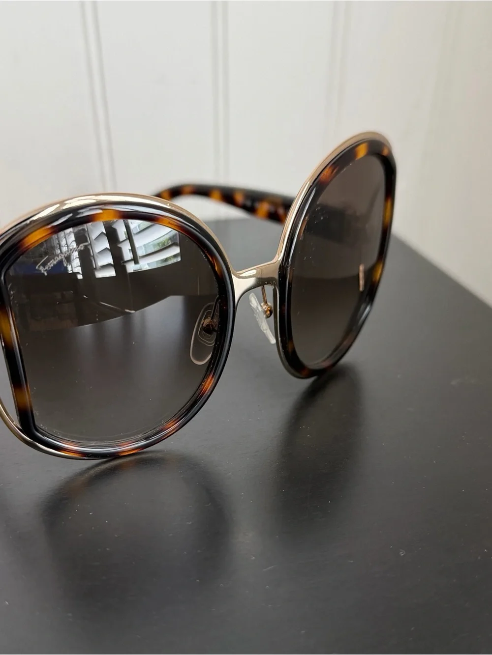 Salvatore Ferragamo Tortoiseshell Frame with Brown Gradient Lenses Sunglasses